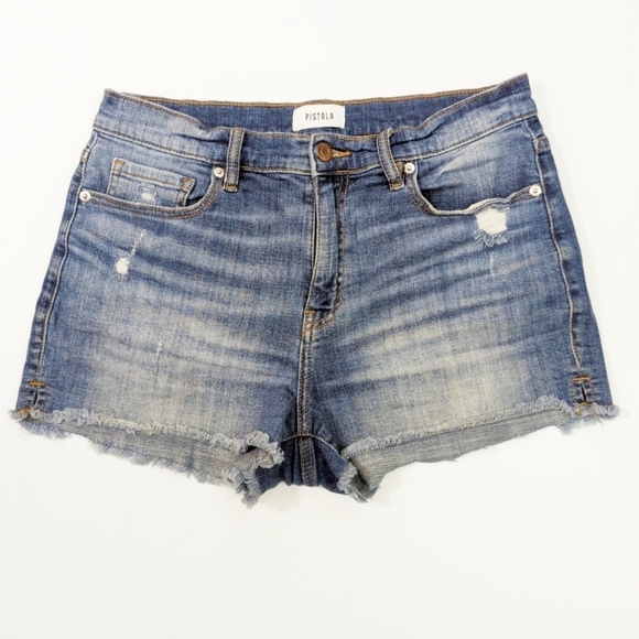 pistola Pants - Pistola Distressed Jean Shorts